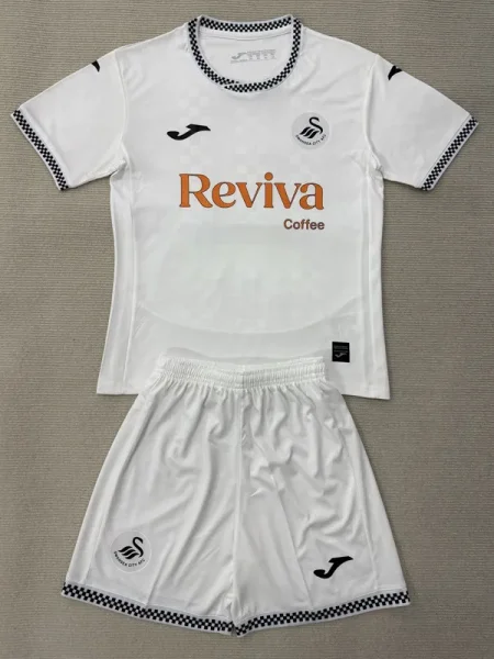 2025-26 Swansea City Home Kids Soccer Jersey