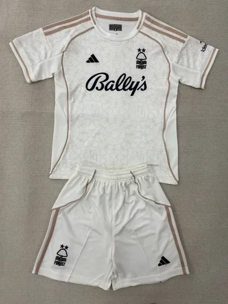 2025-26 Nottingham Forest Away Kids Soccer Jersey