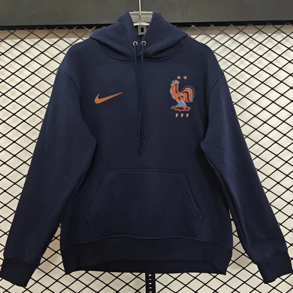2025-26 France Royal blue Hoody 宝蓝色(加绒)