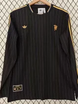 2025-26 Man Utd Black Casual Edition Long Sleeve Training (长袖)(金标)