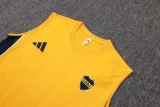 2025-26 Boca Juniors Yellow Tank top and shorts suit #D25214