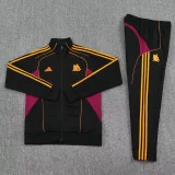 2025-26 Roma Black Jacket Tracksuit #07