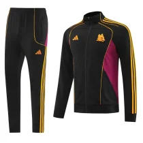 2025-26 Roma Black Jacket Tracksuit #07