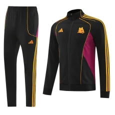 2025-26 Roma Black Jacket Tracksuit #07