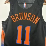 2025-26 KNICKS BRUNSON #11 Black Top Quality Hot Pressing NBA Jersey