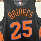 2025-26 KNICKS BRIDGES #25 Black Top Quality Hot Pressing NBA Jersey