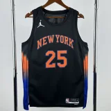 2025-26 KNICKS BRIDGES #25 Black Top Quality Hot Pressing NBA Jersey