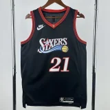 2025-26 76ERS EMBIID #21 Black Top Quality Hot Pressing NBA Jersey (V领)