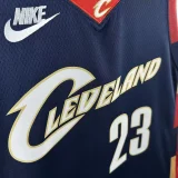 2025-26 Cleveland Cavaliers JAMES #23 Royal blue Retro Top Quality Hot Pressing NBA Jersey (V领)