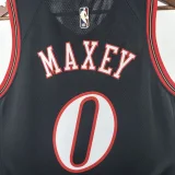 2025-26 76ERS MAXEY #0 Black Top Quality Hot Pressing NBA Jersey (V领)