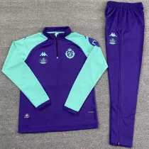 2025-26 Valladolid Purple Green Half Pull Tracksuit (Pants Have Pocket)(半拉链)