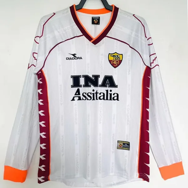 1999-2000 Roma Away Long Sleeve Retro Soccer Jersey (长袖)