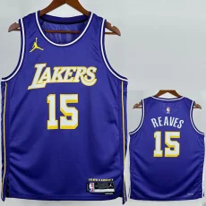 2025-26 Lakers REAVES #15 Purple Top Quality Hot Pressing NBA Jersey (Trapeze Edition) 飞人版