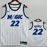 2025-26 Magic WAGNER #22 White Top Quality Hot Pressing NBA Jersey(条纹)