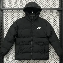 2025-26 XD9901 NK Black Hooded Cotton Coat #棉衣