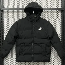 2025-26 XD9901 NK Black Hooded Cotton Coat #棉衣