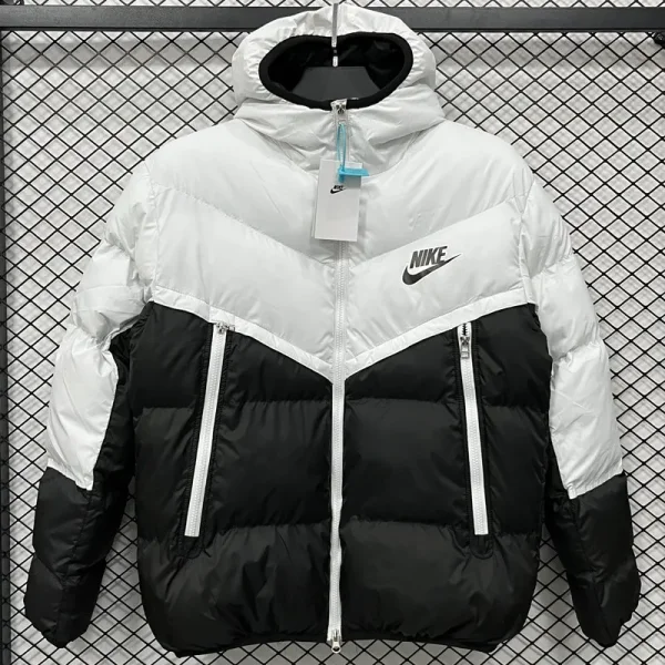 2025-26 CV003 NK White Black Hooded Cotton Coat #棉衣