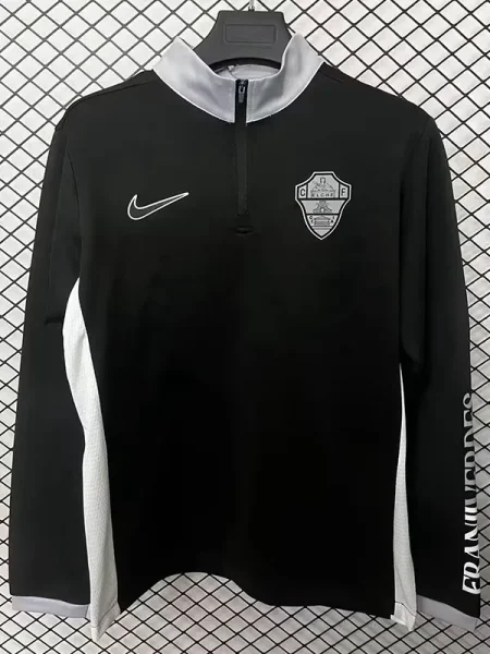 2025-26 Elche CF Black Half Pull Sportswear Top #半拉上衣