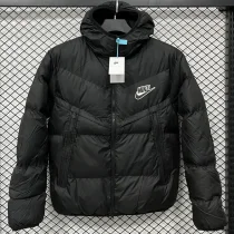 2025-26 CV003 NK Black Hooded Cotton Coat #棉衣