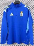2025-26 Real Oviedo Blue Half Pull Sportswear Top #半拉上衣