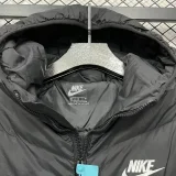 2025-26 CV001 NK Black Hooded Cotton Coat #棉衣