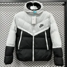 2025-26 CV001 NK White Black Hooded Cotton Coat #棉衣