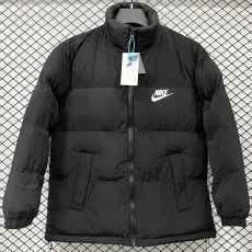 2025-26 X9002 NK Black Hooded Cotton Coat #棉衣