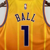2025-26 Hornets BALL #1 Orange City Edition Top Quality Hot Pressing NBA Jersey(V领)