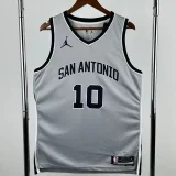 2025-26 SA Spurs SOCHAN #10 Grey Top Quality Hot Pressing NBA Jersey