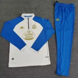 2025-26 La Coruna White Half Pull Tracksuit (Pants Have Pocket)(半拉链)