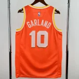 2025-26 Cleveland Cavaliers GARLAND #10 Orange City Edition Top Quality Hot Pressing NBA Jersey