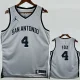 2025-26 SA Spurs FOX #4 Grey Top Quality Hot Pressing NBA Jersey