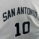 2025-26 SA Spurs SOCHAN #10 Grey Top Quality Hot Pressing NBA Jersey