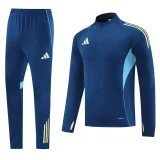 2025 AD Lake blue Half Pull Tracksuit #AB09 (半拉链)