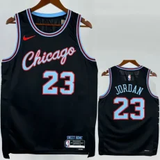 2025-26 BULLS JORDAN #23 Black City Edition Top Quality Hot Pressing NBA Jersey