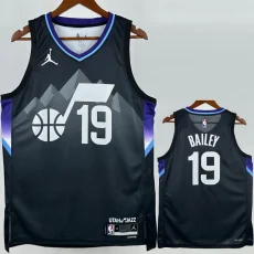 2025-26 JAZZ BAILEY #19 Black Top Quality Hot Pressing NBA Jersey (Trapeze Edition) 飞人版