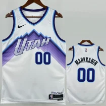 2025-26 JAZZ MARKKANEN #00 White Top Quality Hot Pressing NBA Jersey