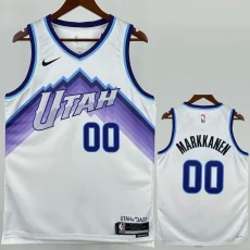2025-26 JAZZ MARKKANEN #00 White Top Quality Hot Pressing NBA Jersey