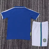 1997 Brazil Away Kids Retro Soccer Jersey