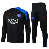 2025-26 PSG Black Half Pull Tracksuit #B25122(半拉链)