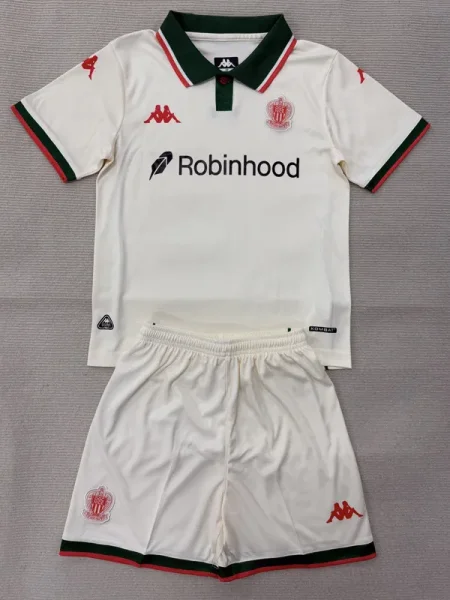 2025-26 OGC Nice Away Kids Soccer Jersey