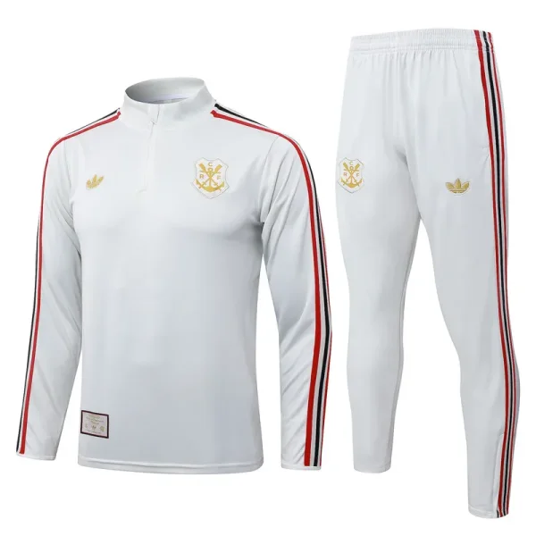 2025-26 Flamengo Light gray Half Pull Tracksuit #B25129(半拉链)