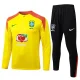 2025-26 Brazil Yellow Half Pull Tracksuit #B25134(半拉链)