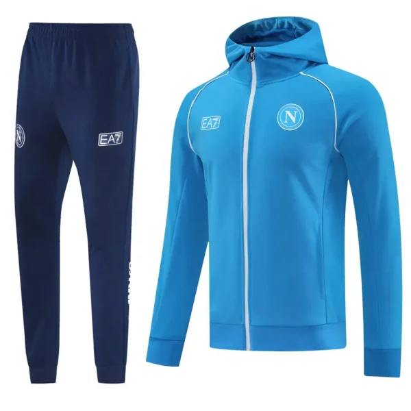 2025-26 Napoli Blue Hoodie Jacket Tracksuit #01