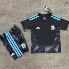 26-27 Argentina Black Goalkeeper Kids Soccer Jersey