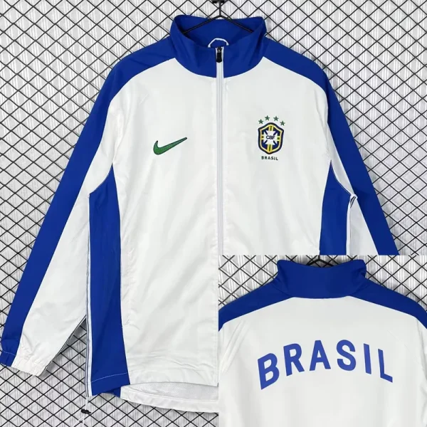 1998 Brazil White Retro Windbreaker