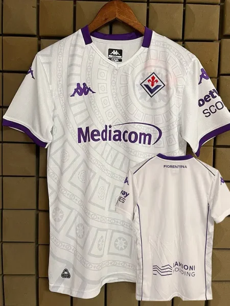 2025-26 Fiorentina Away Fans Soccer Jersey (广告版)