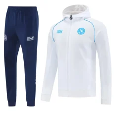 2025-26 Napoli White Hoodie Jacket Tracksuit #01