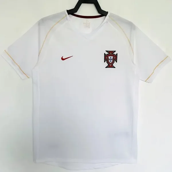 2006 Portugal White Retro Soccer Jersey