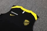 25-26 Ittihad Black Tank top and shorts suit #D25248